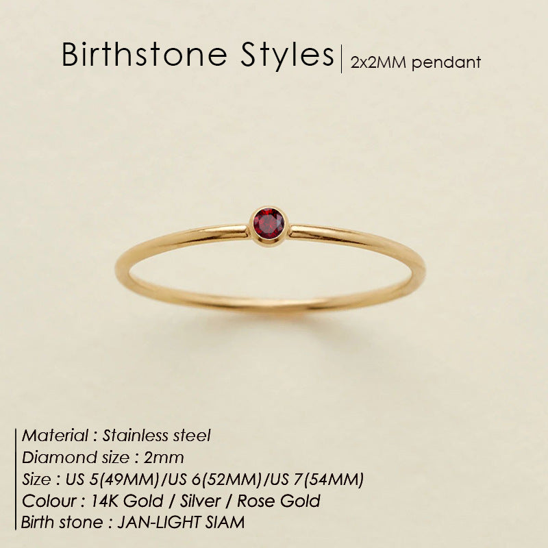 Delicate Birthstone Ring