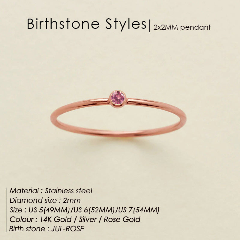 Delicate Birthstone Ring