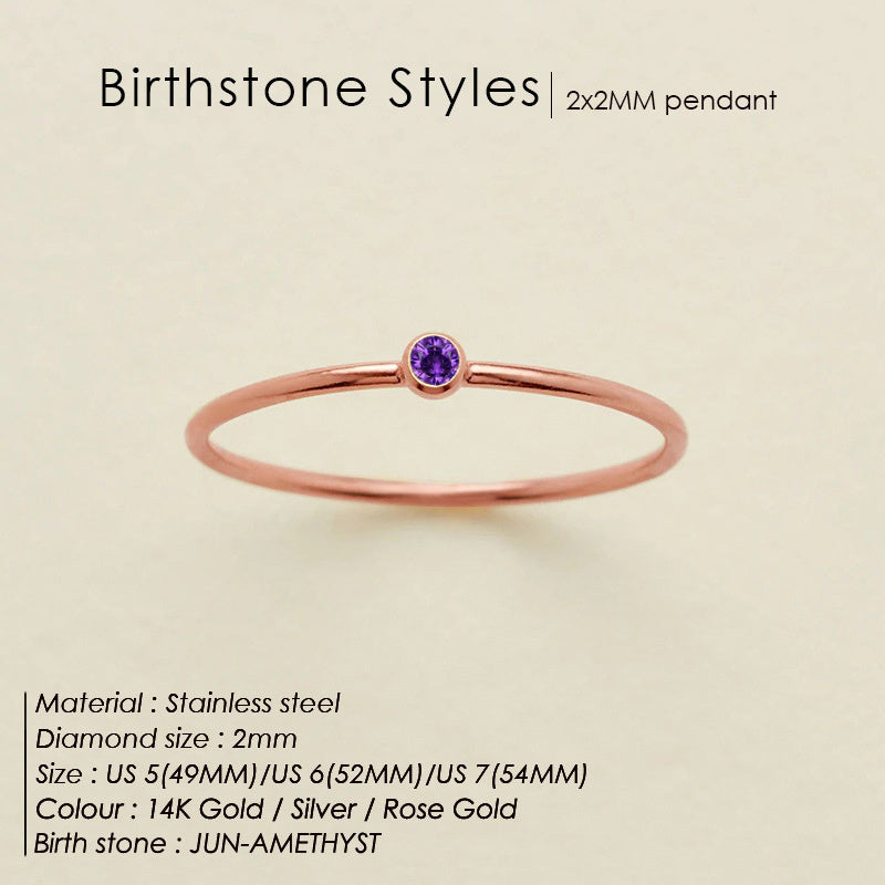 Delicate Birthstone Ring