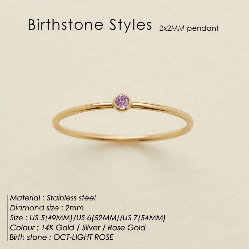 Delicate Birthstone Ring
