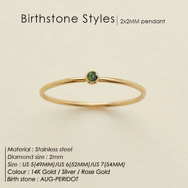 Delicate Birthstone Ring