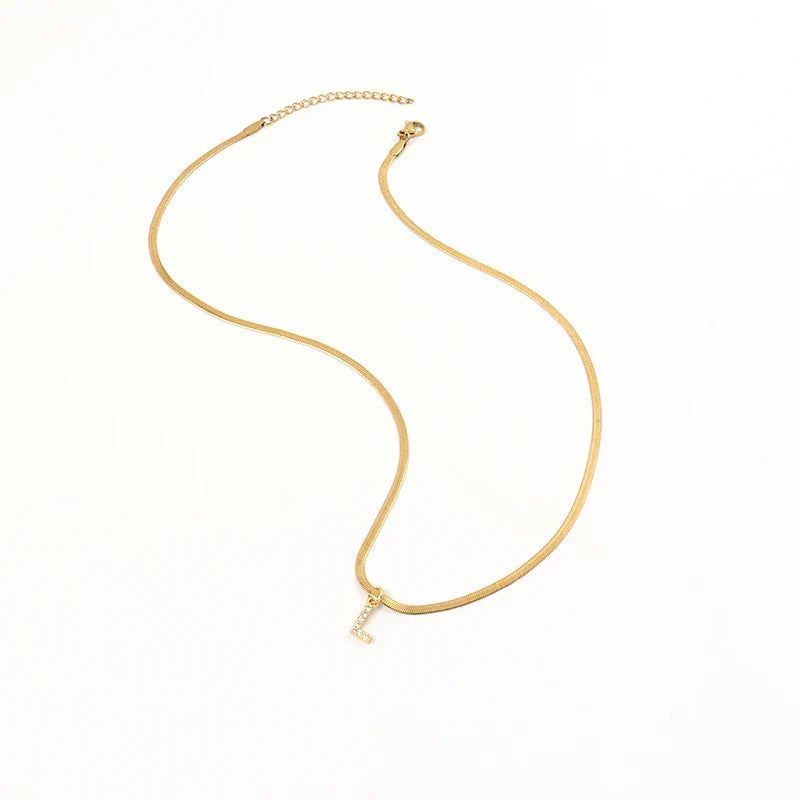 Luxe Initial Chevron Necklace