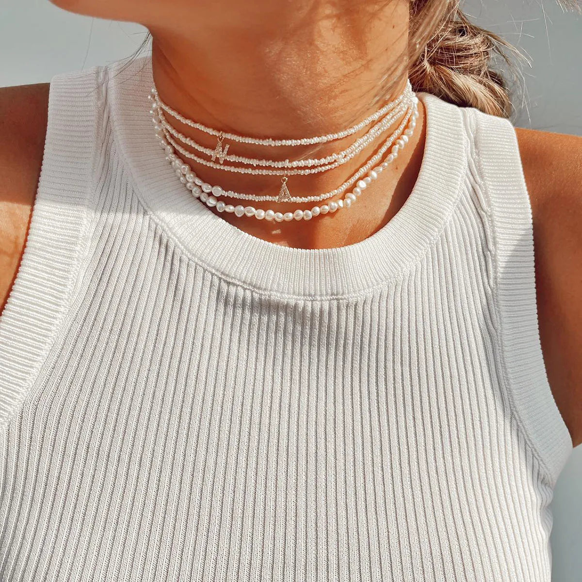 Pearl Monogram Choker