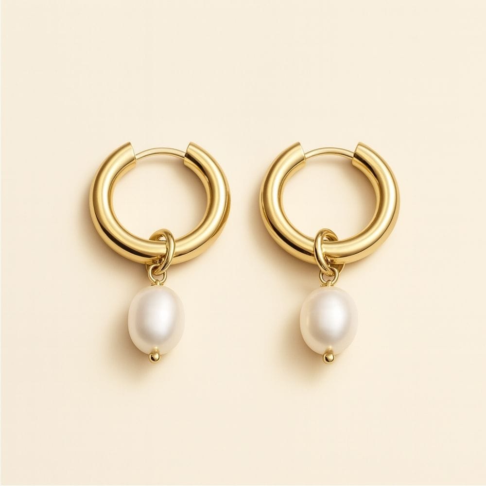 Perla Drop Hoop