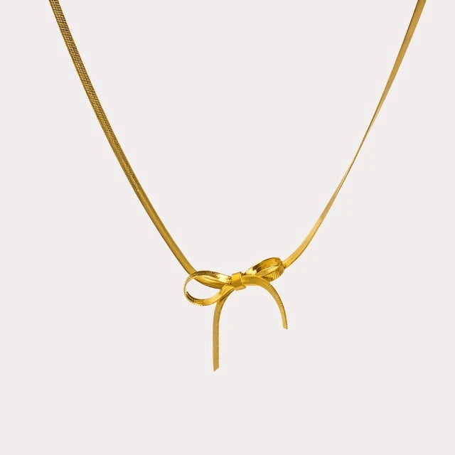 Ribbon Bow Necklace